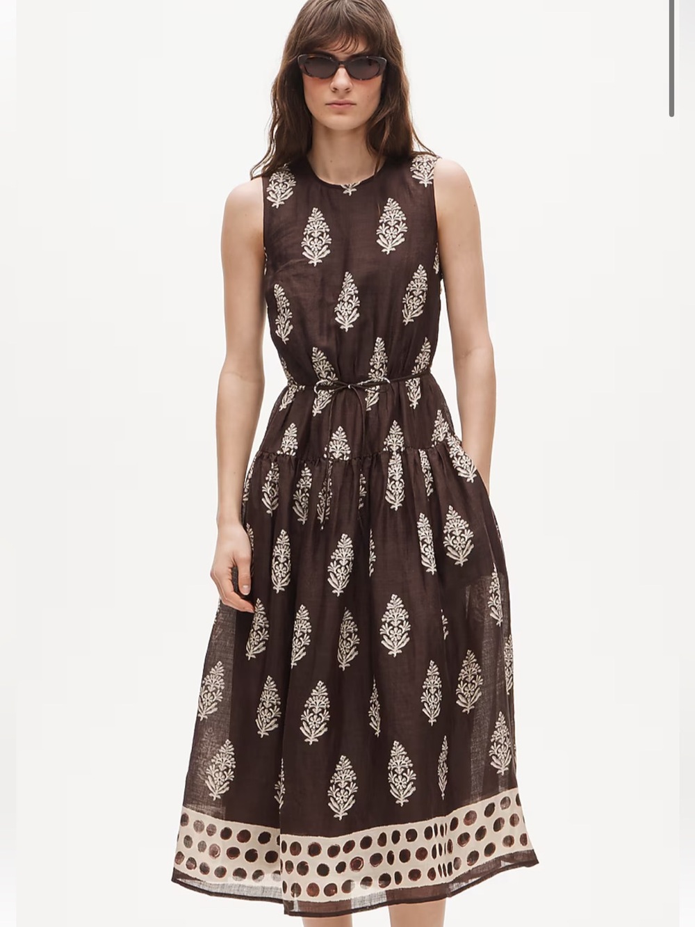 NEW W/TAGS J. Crew Open-back Dress in Cocoa Block Print, size 10